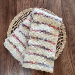 Handmade Loom Knit Multi-Colored Soft Scarf